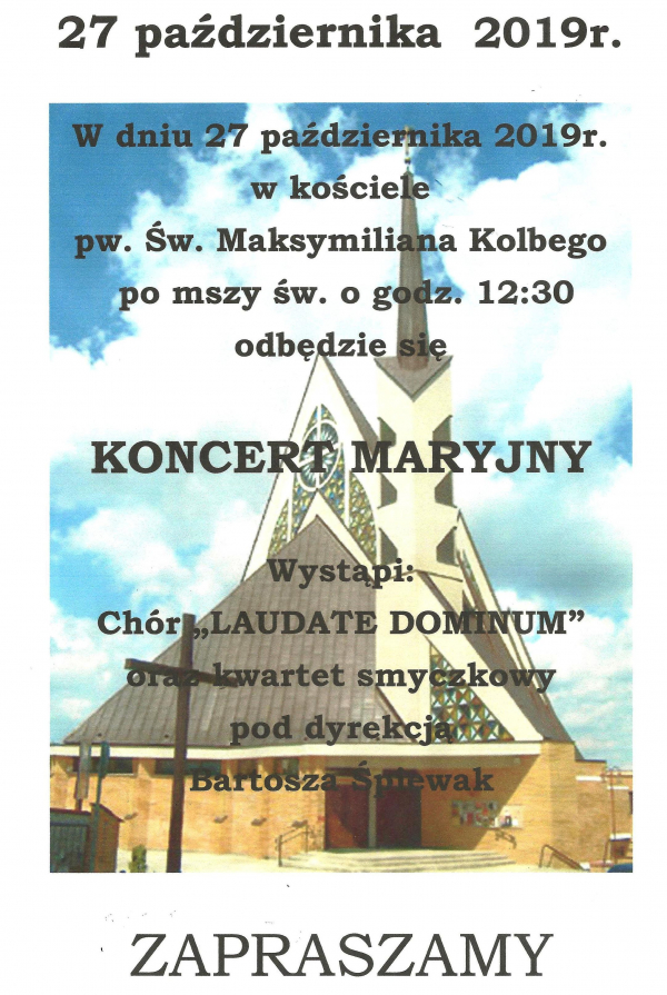 PAŹDZIERNIKOWY  KONCERT  MARYJNY